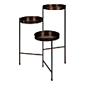 Kate and Laurel Finn 3-Tier Decorative Plant Stand Display, 10 in., Bronze 1 thumbnail image