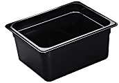 Cambro H-Pan High-Heat GN 1/2 Food Pans, 6"H x 10-7/16"W x 12-3/4"D, Black, Pack Of 6 Pans