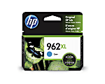 HP 962XL High-Yield Cyan Ink Cartridge, 3JA00AN