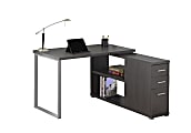 Monarch Specialties Contemporary 48"W Computer Desk, Gray 1 thumbnail image