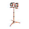 Southwire Twin-Head Telescoping Double-Halogen Flood Light, 1,000 Watt, Orange 1 thumbnail image