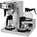 Coffee Pro 3-Burner Commercial Coffee Brewer - 2.32 quart - 36 Cup(s) - Multi-serve - Silver - Glass Body 1 thumbnail image