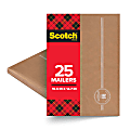 Scotch™ Padded Mailers, Size 5, 10-1/2" x 14-3/4", Kraft, Pack Of 25 Mailers