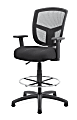 Boss Office Products Mesh Drafting Stool With Back, Footring, Black 1 thumbnail image