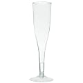 Amscan Plastic Champagne Flutes, 5.5 Oz, Clear, 20 Flutes Per Pack, Case Of 2 Packs