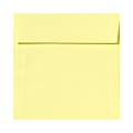 LUX Square Envelopes, 7 1/2" x 7 1/2", Gummed SealLemonade Yellow, Pack Of 250