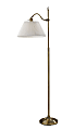 Adesso Derby Floor Lamp, 64-3/4"H, White/Antique Brass 1 thumbnail image