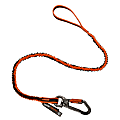 Ergodyne Squids 3109F(x) Double-Locking Single-Carabiner Tool Lanyards With Swivels, 25 Lb, 48", Orange/Gray, Pack Of 6 Lanyards 1 thumbnail image
