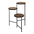 Kate and Laurel Fields 3-Tier Decorative Plant Stand Display, 10in., Black 1 thumbnail image