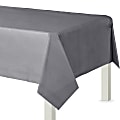 Amscan Flannel-Backed Vinyl Table Covers, 54” x 108”, Silver, Set Of 2 Covers