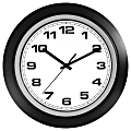 Realspace® Round Quartz Analog Wall Clock, 10", Black 1 thumbnail image