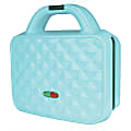 Brentwood Couture Purse Non-Stick Dual Waffle Maker, 3-1/2"H x 8-1/4"W x 8-3/4"D, Blue