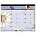 AT-A-GLANCE® Visual Organizer® 30% Recycled Desk Pad Calendar, 22" x 17", Multicolor Flowers, January–December 2017