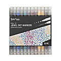 Brea Reese Dual-Tip Dot Markers, Pack Of 12 Markers, Twin Tip, Jewel-Toned Ink Colors 1 thumbnail image