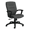 Global® Synopsis Mid-Back Chair, 39 1/2"H x 24 1/2"W x 26 1/2"D, Granite Rock/Black