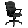 Global® Synopsis Mid-Back Chair, 39 1/2"H x 24 1/2"W x 26 1/2"D, Black Coal/Black 1 thumbnail image