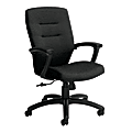 Global® Synopsis Mid-Back Chair, 39 1/2"H x 24 1/2"W x 26 1/2"D, Black Coal/Black