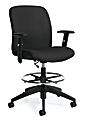 Global® Truform Mid-Back Chair, 47"H x 25"W x 20"D, Ebony/Black