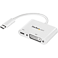 StarTech.com USB C to DVI Adapter with 60W Power Delivery Pass-Through - 1080p USB Type-C to DVI-D Video Display Converter - CDP2DVIUCPW 1 thumbnail image