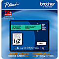 Brother® TZE731CS Genuine P-Touch Laminated Label Tape, 1/2" x 26-1/4', Black/Green