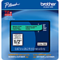 Brother® TZE731CS Genuine P-Touch Laminated Label Tape, 1/2" x 26-1/4', Black/Green 1 thumbnail image