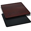 Flash Furniture Reversible Laminate Square Table Top, 42" x 42", Black/Mahogany 1 thumbnail image