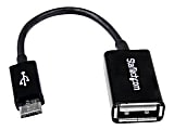 StarTech.com 5in Micro USB to USB OTG Host Adapter - Micro USB Male to USB A Female On-The-GO Host Cable Adapter (UUSBOTG) - UUSBOTG 1 thumbnail image