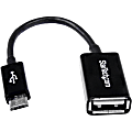 StarTech.com 5in Micro USB to USB OTG Host Adapter - Micro USB Male to USB A Female On-The-GO Host Cable Adapter (UUSBOTG) - UUSBOTG 1 thumbnail image