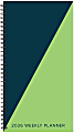 2026 Willow Creek Press Weekly/Monthly Spiral Pocket Planner, 3-1/2" x 6-1/2", Navy Lime Duotone, January To December, 57711 1 thumbnail image