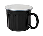 Mind Reader Stonewear Vented Soup Mug, 22 Oz, Black 1 thumbnail image