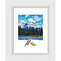 Amanti Art Rectangular Wood Picture Frame, 15” x 18” With Mat, Blanco White 1 thumbnail image