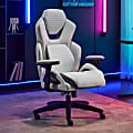 Shaquille O'Neal™ Sciron Big & Tall Ergonomic High-Back Vegan Leather Executive Gaming Office Chair, White/Gray, BIFMA Compliant 1 thumbnail image