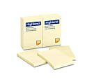 Highland Self-stick Lined Notes, 4" x 6",Rectangle, Ruled - Yellow, 100 Sheets per Pad, 12 Pads 1 thumbnail image