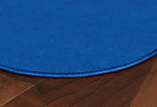 Flagship Carpets Cushy Tushy Solids Carpet, Round, 6', Blue