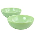 Martha Stewart Jadeite Glass 2-Piece Serving Bowl Set, 8", Jade Green