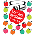 Schoolgirl Style Black, White & Stylish Brights You Are Awesome To The Core Bulletin Board Set, Set Of 38 Pieces