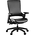 Lorell® Serenity Ergonomic Bonded Leather High-Back  Executive Chair, Black