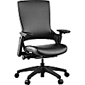 Lorell® Serenity Ergonomic Bonded Leather High-Back  Executive Chair, Black 1 thumbnail image