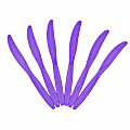 JAM PAPER Big Party Pack of Premium Plastic Knives, Purple, 100 Disposable Knives/Box  1 thumbnail image
