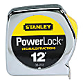 Stanley Tools ABS Tape Measure, Standard, 12' x 1/2" Blade