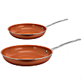 Better Chef Ceramic-Coated Non-Stick Fry Pans, Copper, Set Of 2 Pans