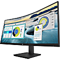 HP P34HC G4 34" WQHD Curved Screen Edge LED LCD Monitor - 21:9 - Black - 34" Class - Vertical Alignment (VA) - 3440 x 1440 - 250 Nit - 5 ms - 100 Hz Refresh Rate - HDMI - DisplayPort - USB Hub, KVM Switch