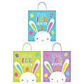 Amscan Easter Egg Hunt Plastic Bags, 16" x 14" x 4", Multicolor, 3 Bags Per Pack, Set Of 4 Packs