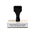 Custom Wood Handle Traditional Rubber Stamp, Rectangle, 1" x 2" 1 thumbnail image
