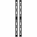 Tripp Lite by Eaton 45U Rack Enclosure Server Cabinet Vertical Cable Management Bars - Cable Strain Relief Bar - Black - 2 - 45U Rack Height 1 thumbnail image