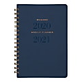AT-A-GLANCE® Signature Collection 13-Month Weekly/Monthly Academic Planner, 5-1/2" x 8-1/2", Navy, July 2020 To July 2021, YP200A20