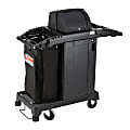 Suncast Commercial® Plastic Cart, Compact Premium Housekeeping, 46-5/8"H x 23-1/4"W x 43-7/16"D, Black 1 thumbnail image