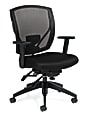 Offices To Go™ Mid-Back Chair, Infinite Seat Lock, Mesh Back, 39 1/2"H x 27"W x 26"D, Black