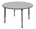 Marco Group™ Apex™ Series Round Adjustable Tables, 30"H x 48"W x 48"D, Gray Nebula/Gray