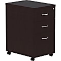 Lorell® Essentials 22"D Vertical 3-Drawer Mobile Pedestal File Cabinet, Espresso 1 thumbnail image